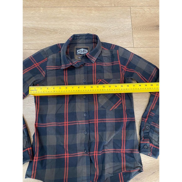 Smith Rogue Shirt Men XS Plaid Long Sleeve Button Down Blue Red - Picture 5 of 5